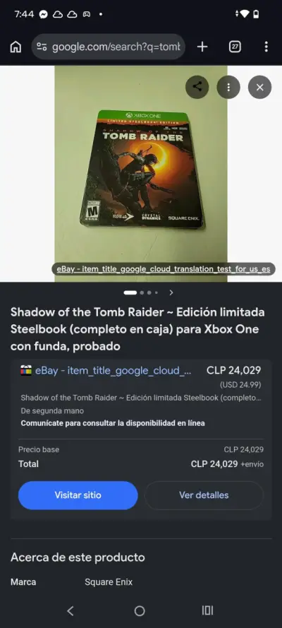 Shadow of the Tomb Raider Edición limitada a 20Lk - miniatura 1