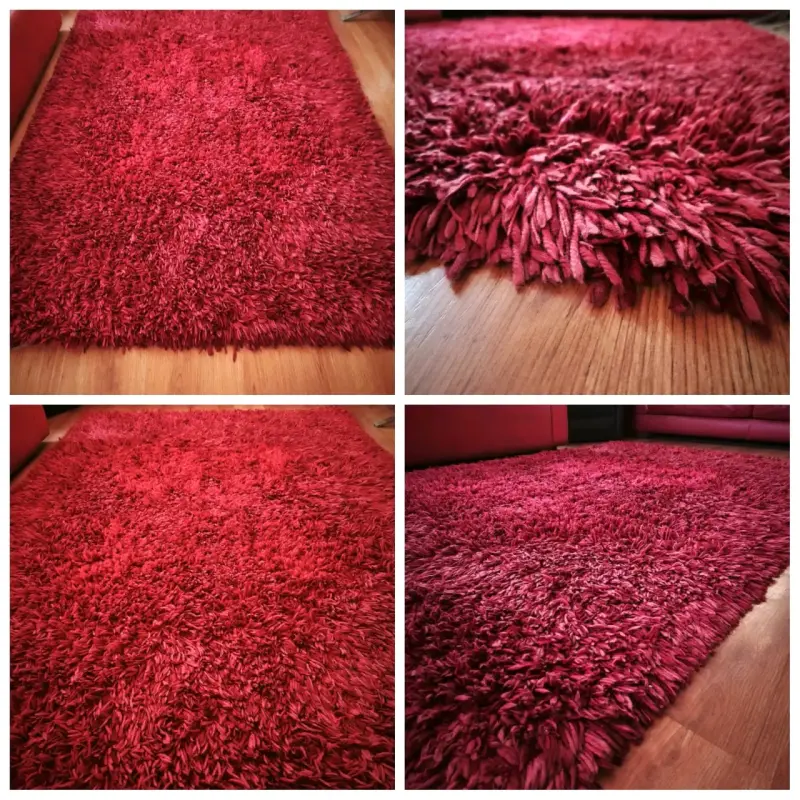 Alfombra Shaggy Roja