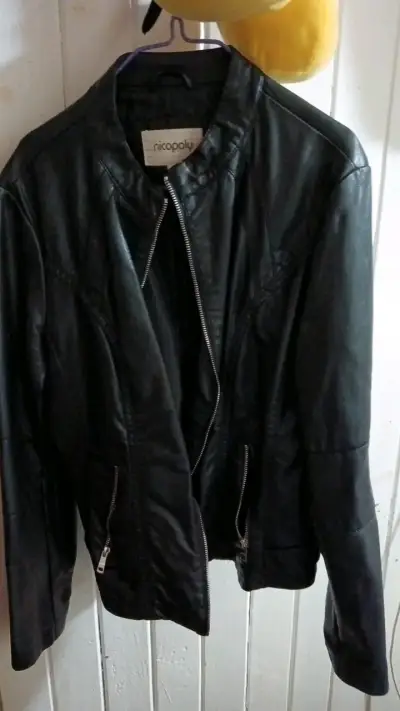 Chaqueta de cuero negra Nicopoly talla L - miniatura 1