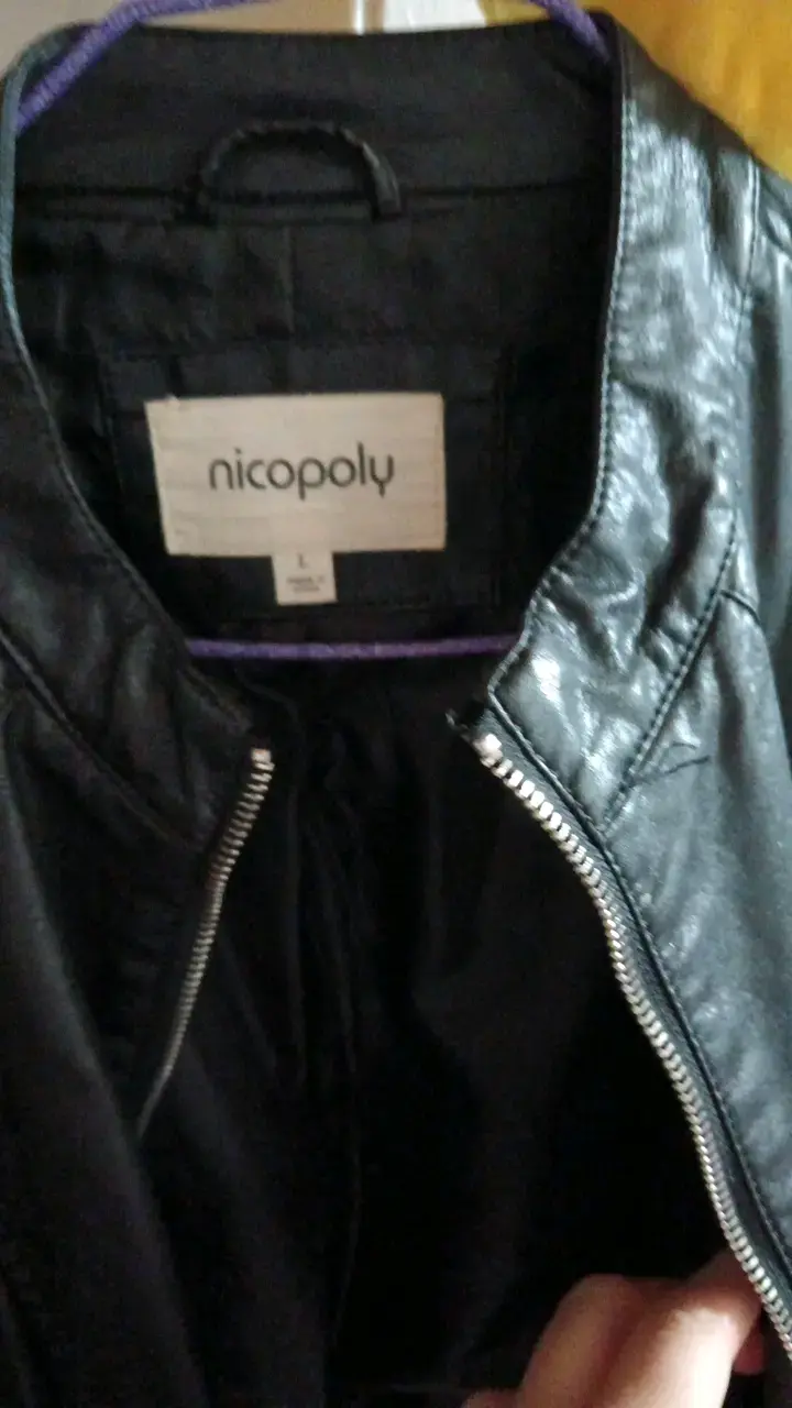 Chaqueta de cuero negra Nicopoly talla L - 2