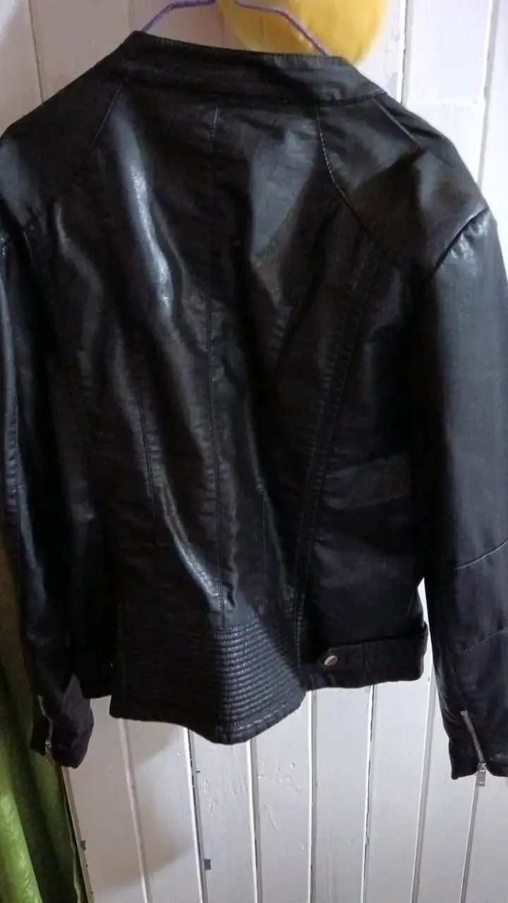 Chaqueta de cuero negra Nicopoly talla L - 3