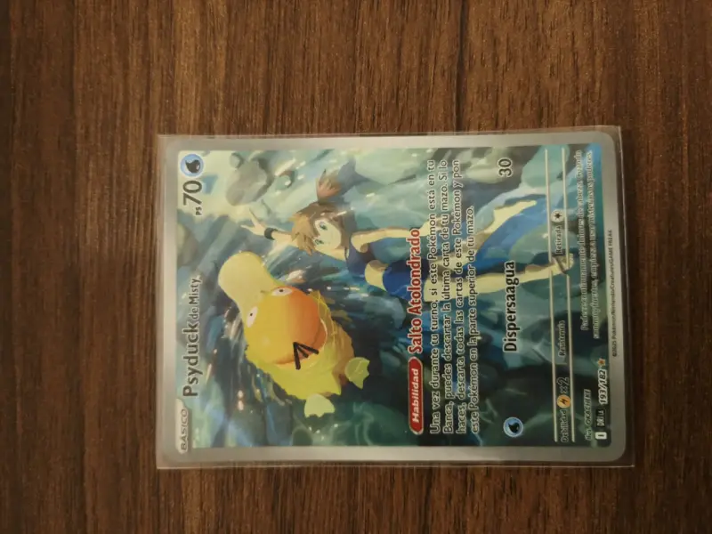 Carta Pokémon Psyduck de Misty con lámina ronaldo - 1
