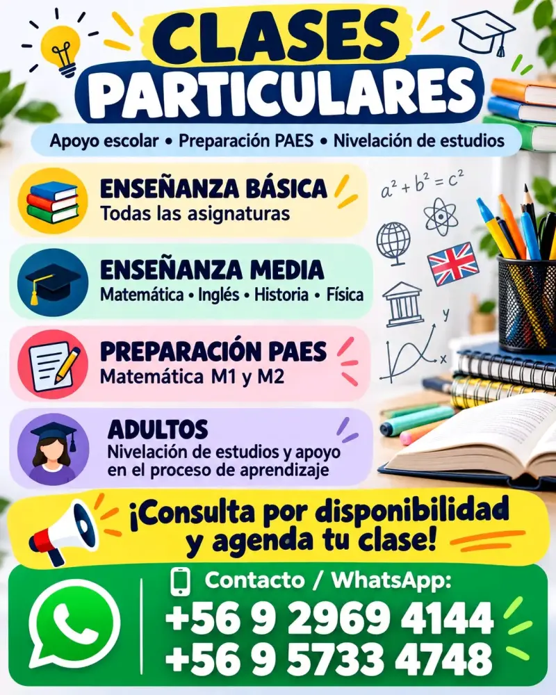 Clases Particulares de Apoyo Escolar y PAES