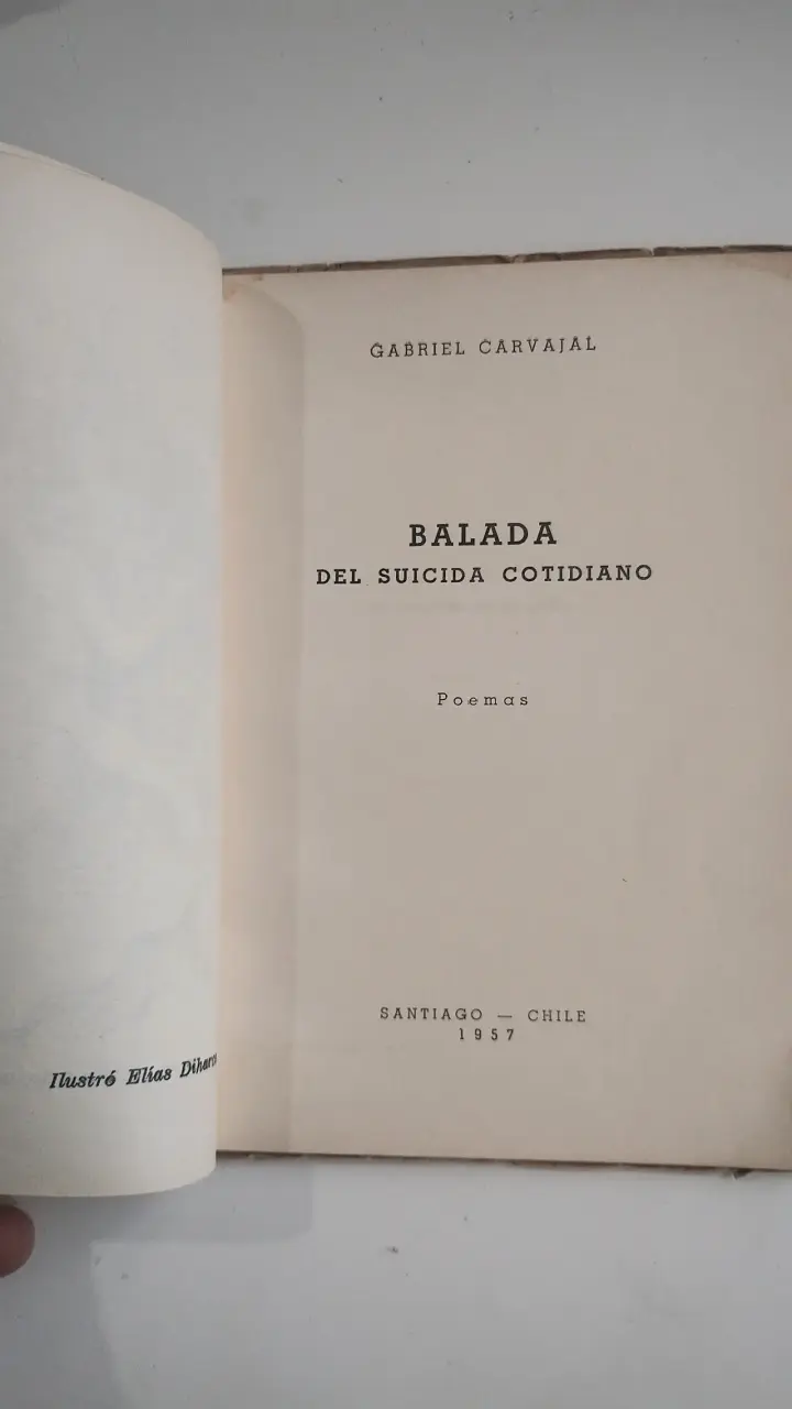 Libro 'Balada del Suicida Cotidiano' de Gabriel Carvajal - 4