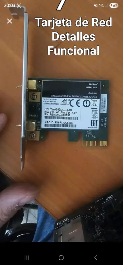 Procesadores, Tarjeta de RED con detalle - miniatura 2