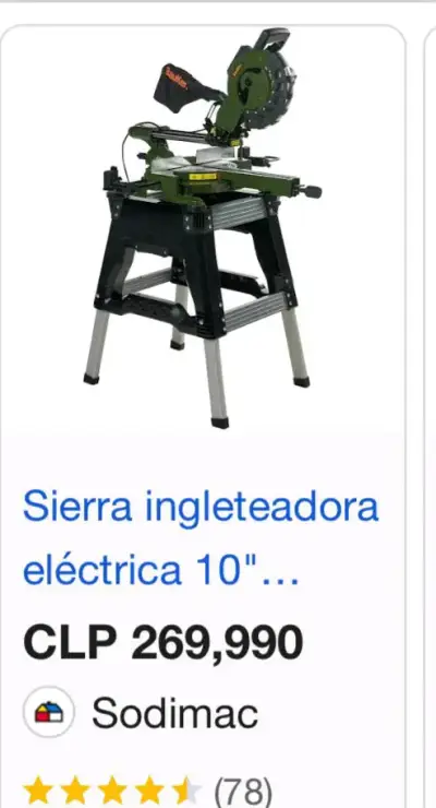 Sierra ingleteadora eléctrica 10 pulgadas Sodimac - miniatura 1