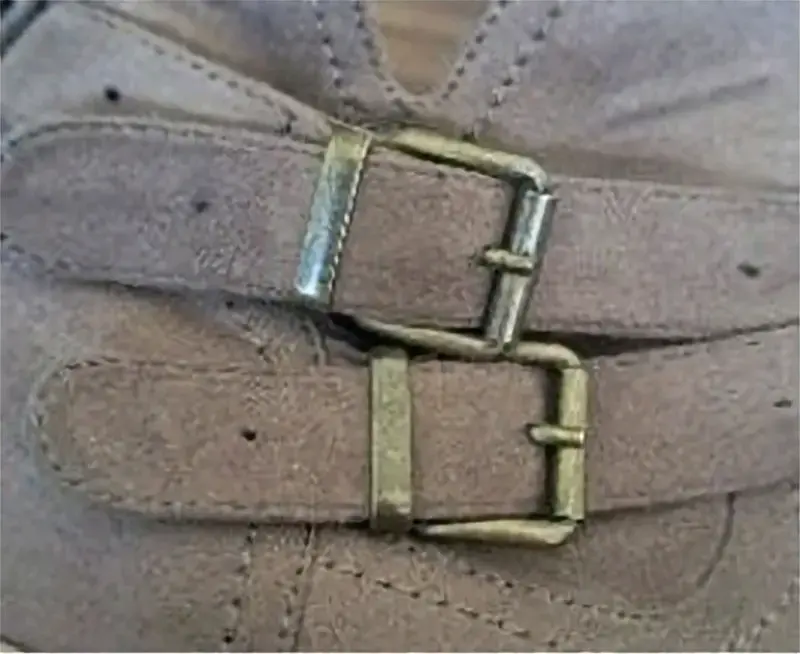 Botines de gamuza marrón con hebillas - 2