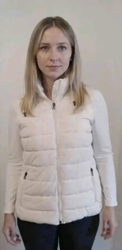 Chaqueta  Banana Republic Mujer Blanco con Capucha - miniatura 2