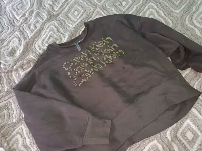 Polerón Calvin Klein marrón para mujer - miniatura 1