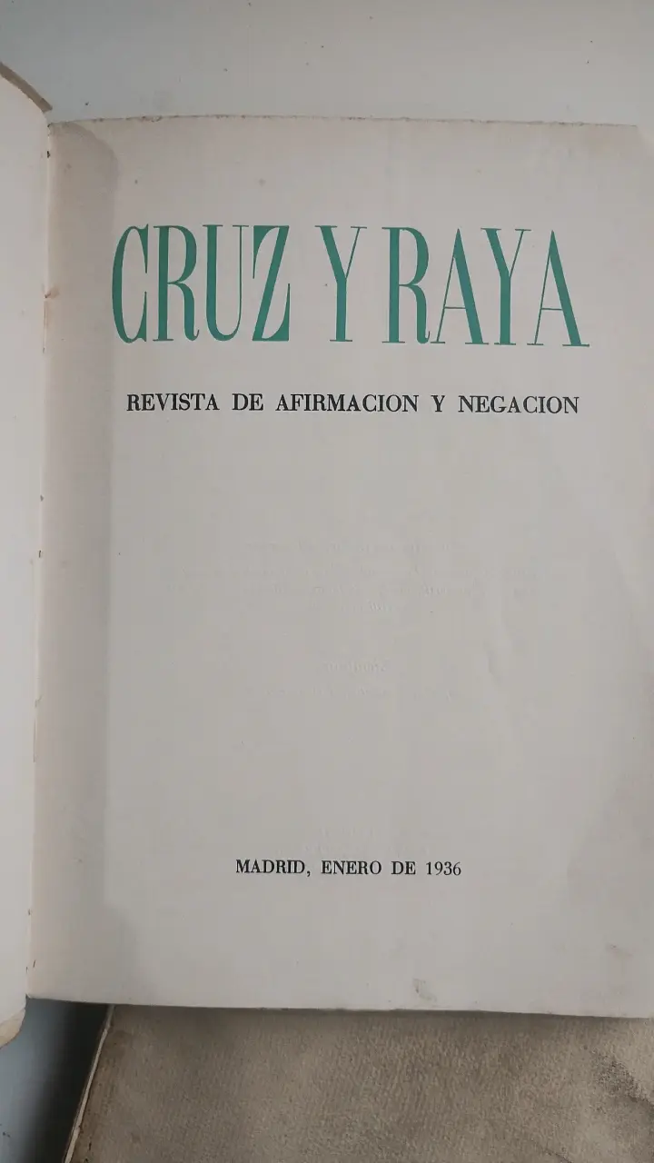 Revistas Cruz y Raya números 34 y 35 - 6
