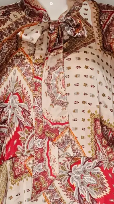 Línea Style - Vestido Paisley Terracota Shein 3XL. - miniatura 3