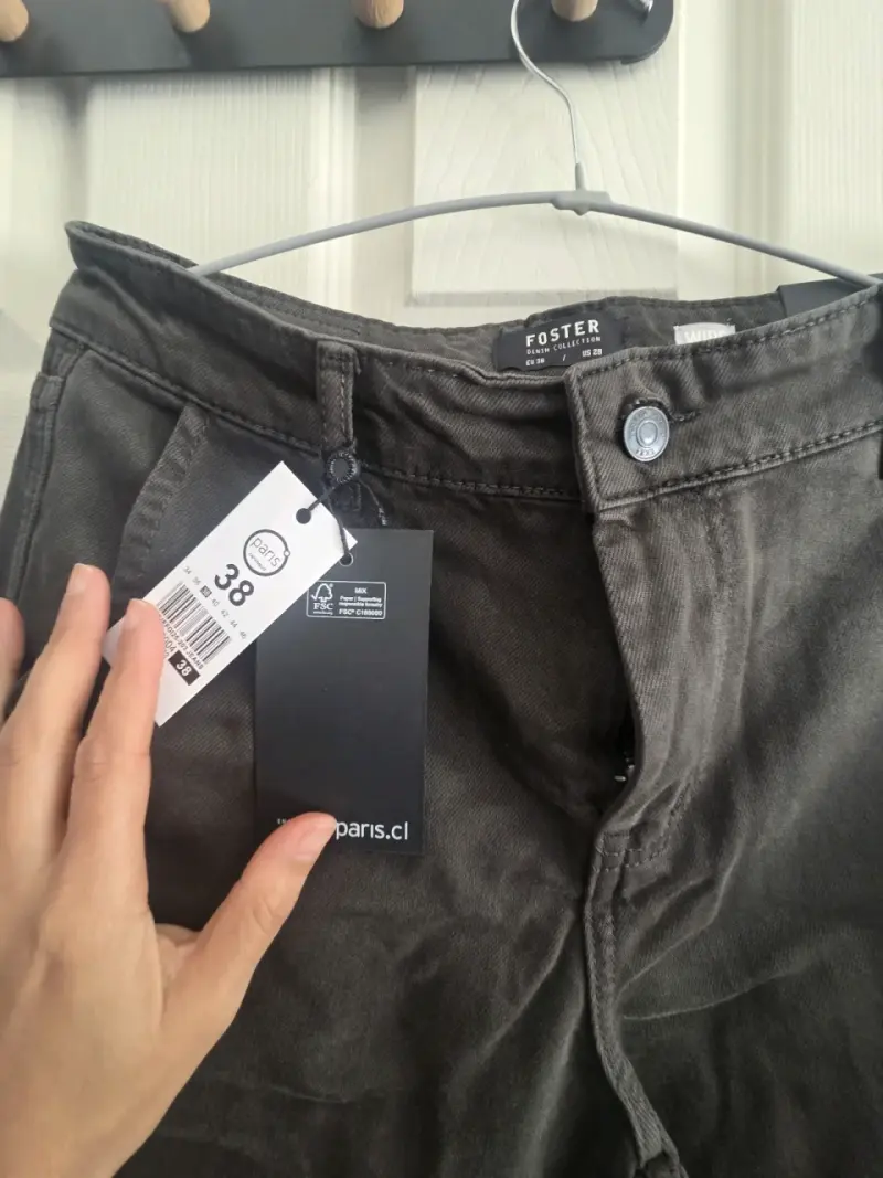 Jeans Foster con bolsillos diagonales verde - 5