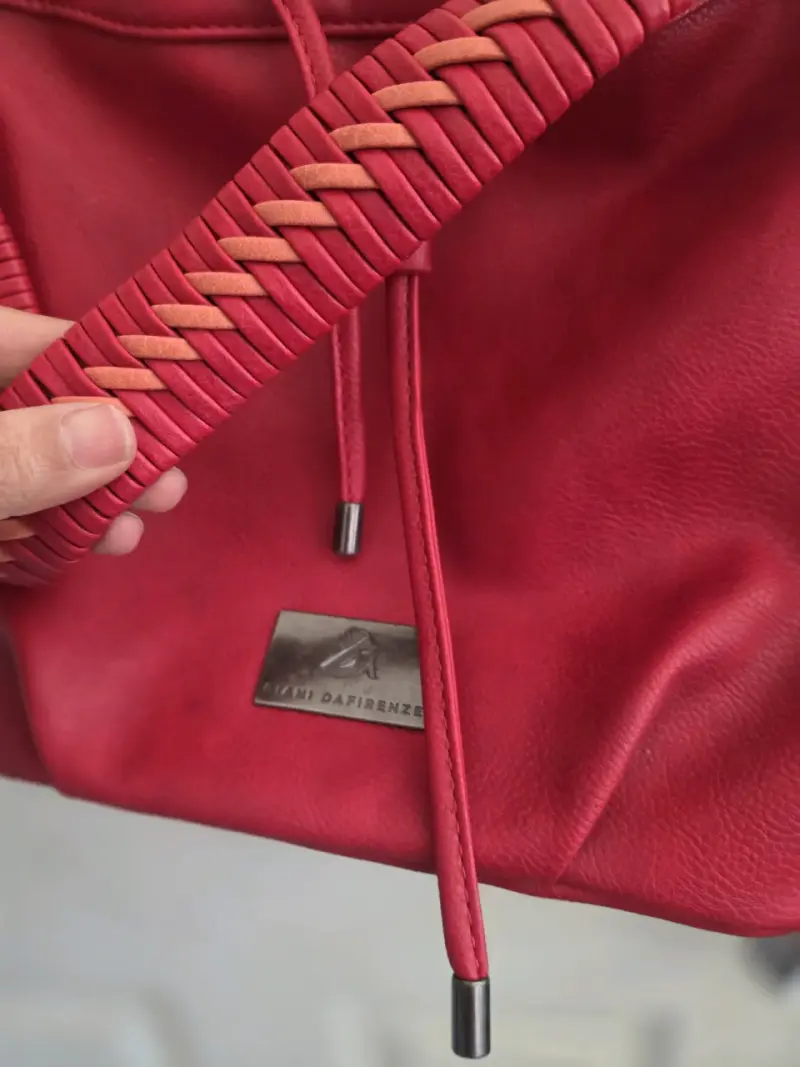 Bolso rojo de cuero Giani Dafirenze - 2