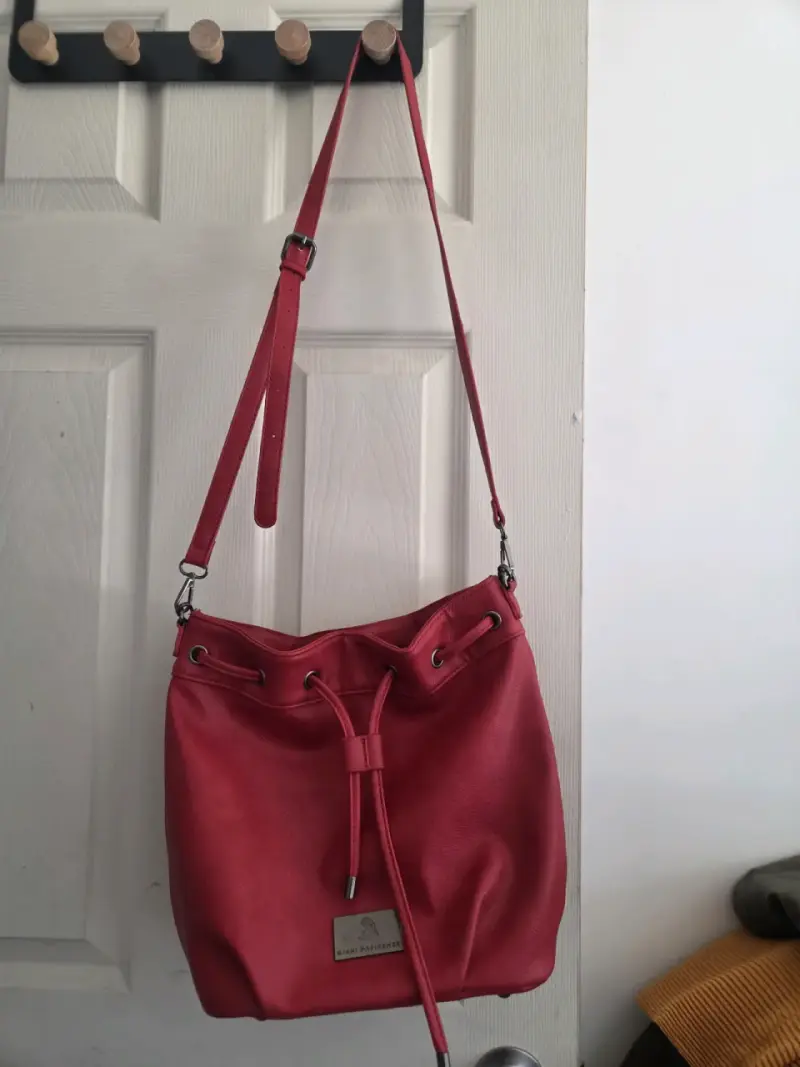 Bolso rojo de cuero Giani Dafirenze - 4