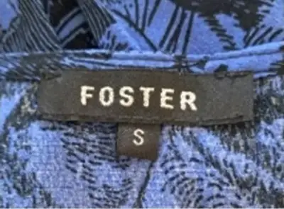 Vestido corto azul estampado Foster - miniatura 2