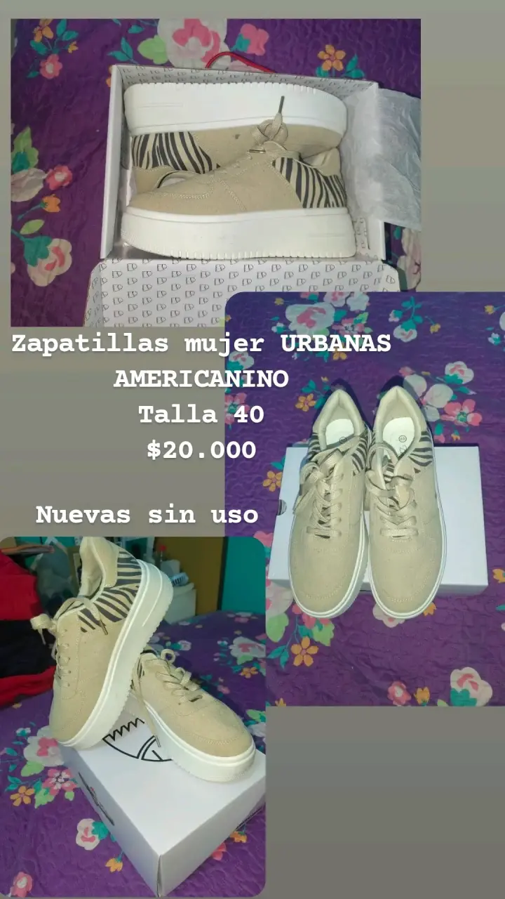 Zapatillas urbanas mujer Americanino beige talla 40