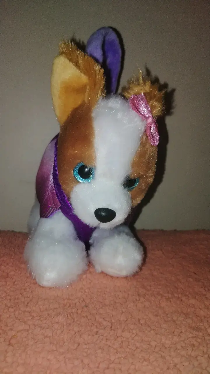 Mochila de peluche perro con lentejuelas - 2
