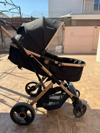 Coche de bebé Bebesit plegable negro - miniatura 1