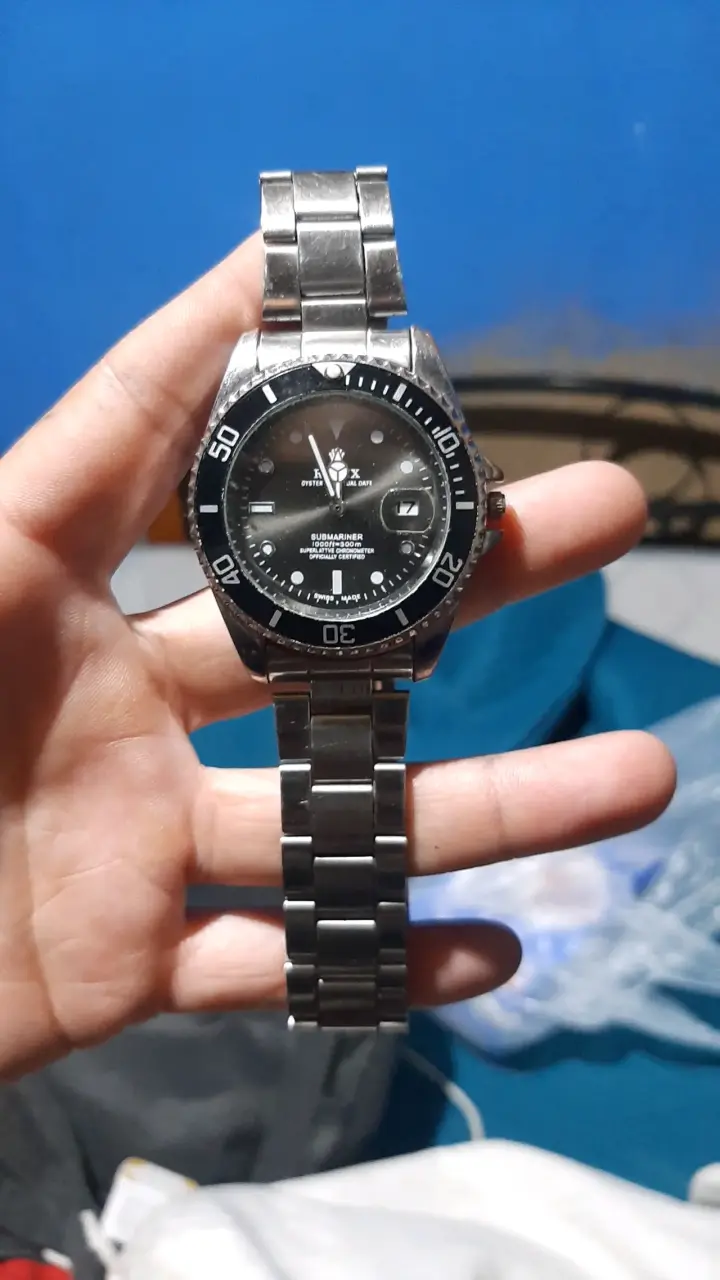 Reloj de pulsera de acero inoxidable submariner