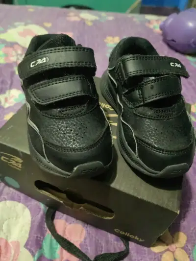 Zapatillas negras para niños C24 Colloky - miniatura 1
