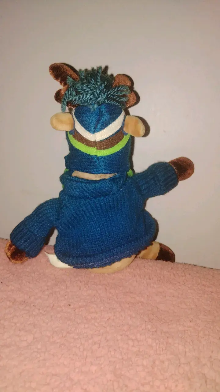 Peluche de reno con suéter azul - 2