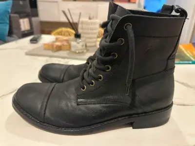 Botas negras de cuero Bastardo - miniatura 1