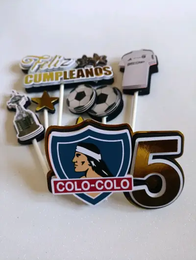 Decoración de torta Colo-Colo cumpleaños - miniatura 1