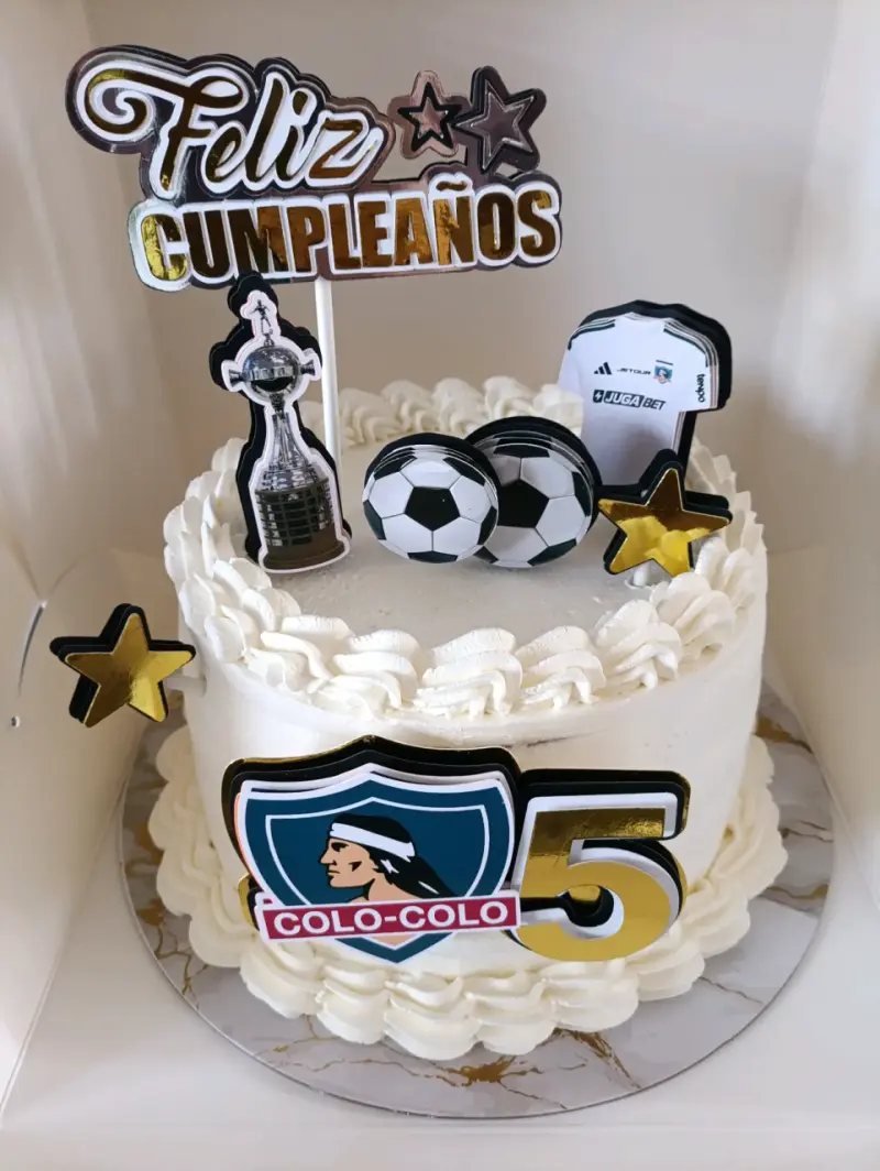 Decoración de torta Colo-Colo cumpleaños - 4
