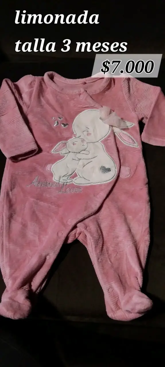 Enterito de bebé rosa Limonada talla 3 meses