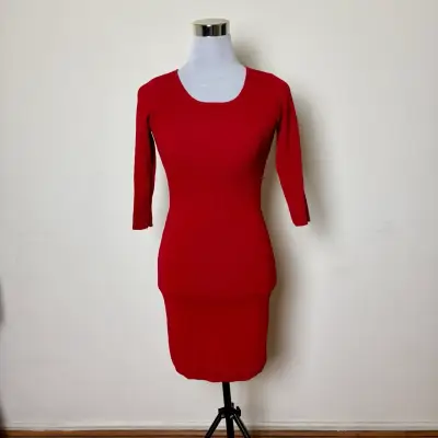 Vestido rojo Mango Basics talla XS/S - miniatura 2