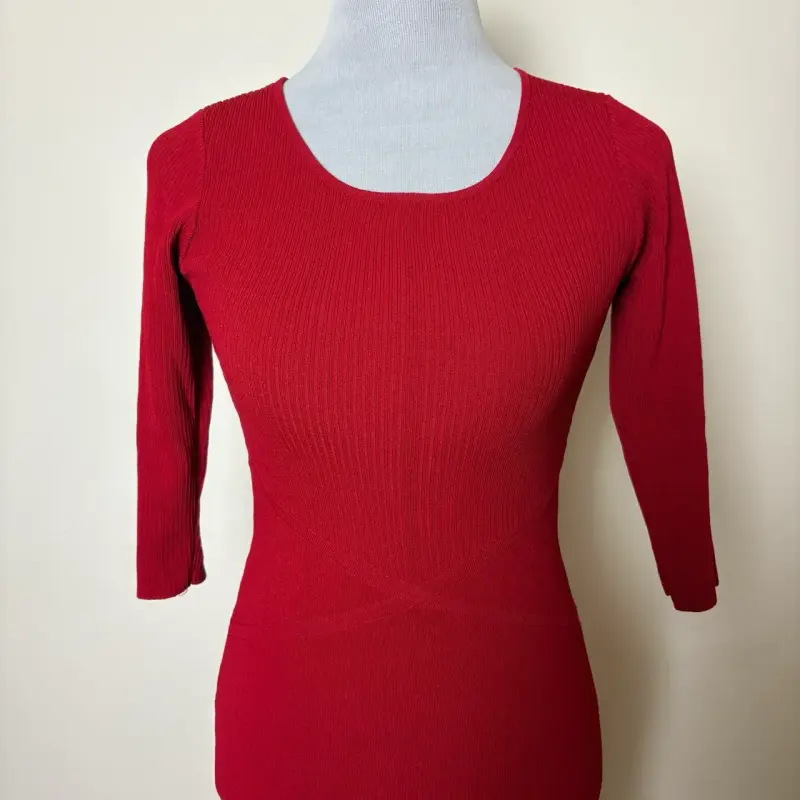 Vestido rojo Mango Basics talla XS/S - 4
