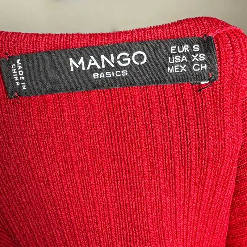 Vestido rojo Mango Basics talla XS/S - 5