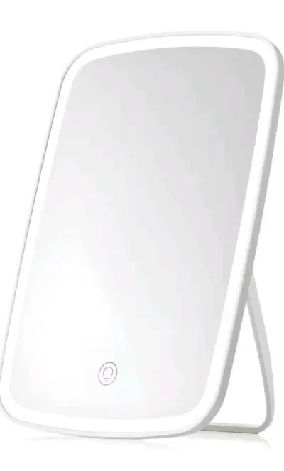 Espejo de maquillaje LED portátil con luz ajustable - miniatura 2
