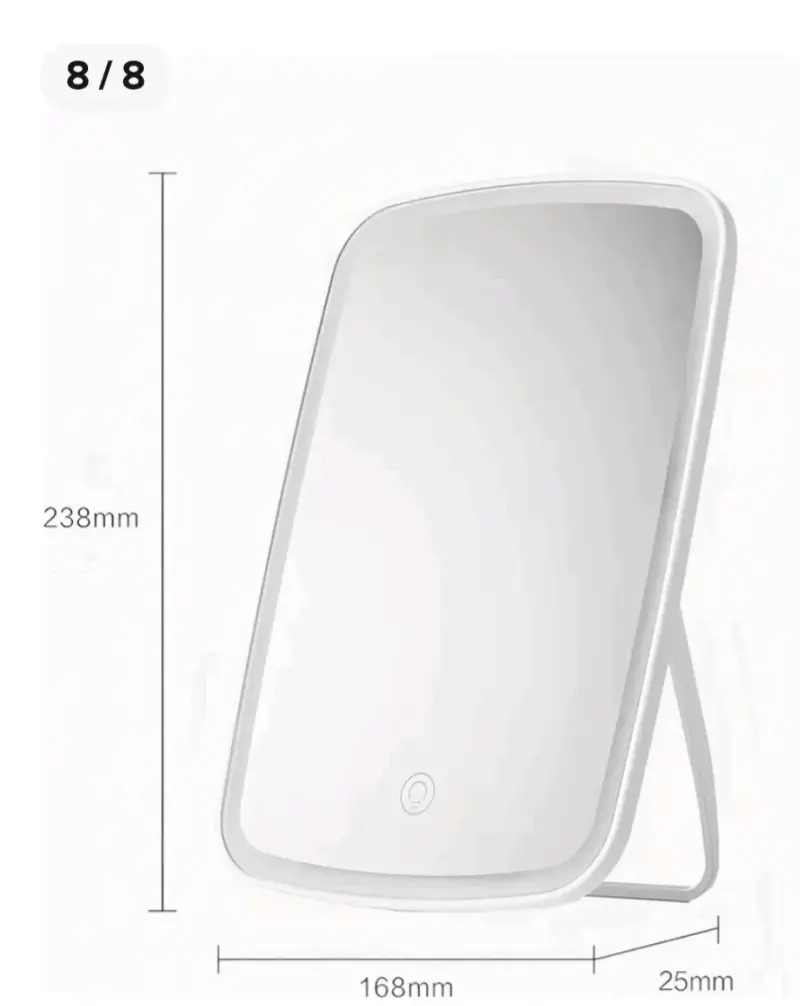 Espejo de maquillaje LED portátil con luz ajustable - 5