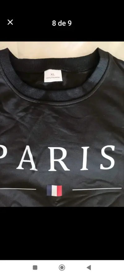 Conjunto deportivo negro Paris para hombre - miniatura 2