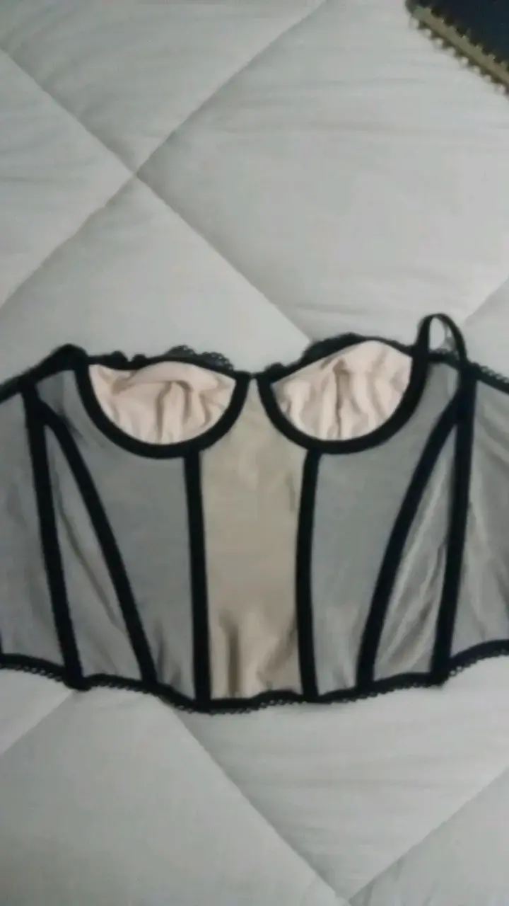 Corset de encaje negro elegante - 2
