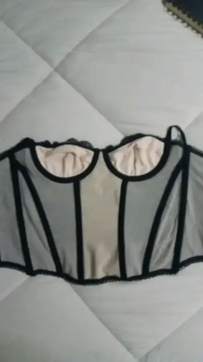 Corset de encaje negro elegante - miniatura 2
