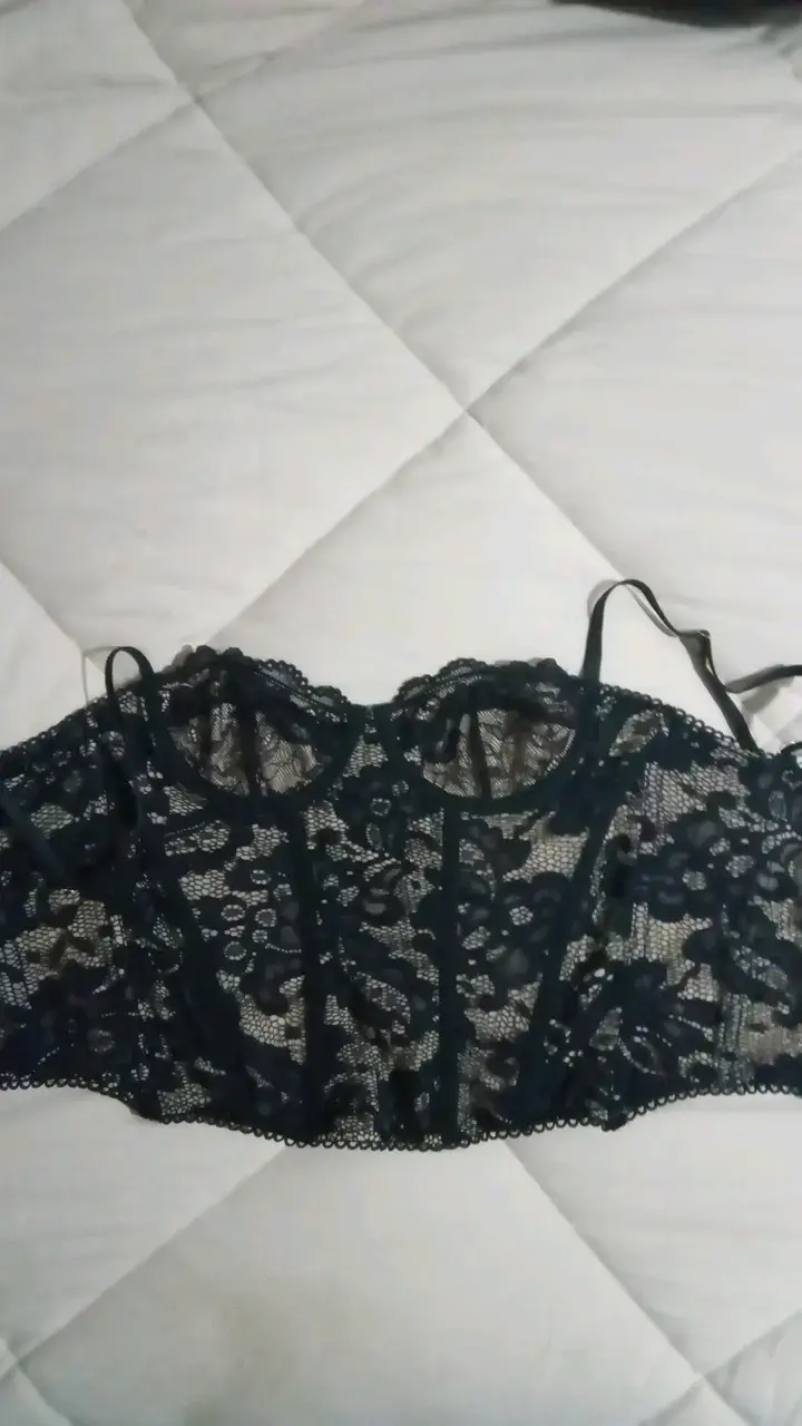 Corset de encaje negro elegante - 4