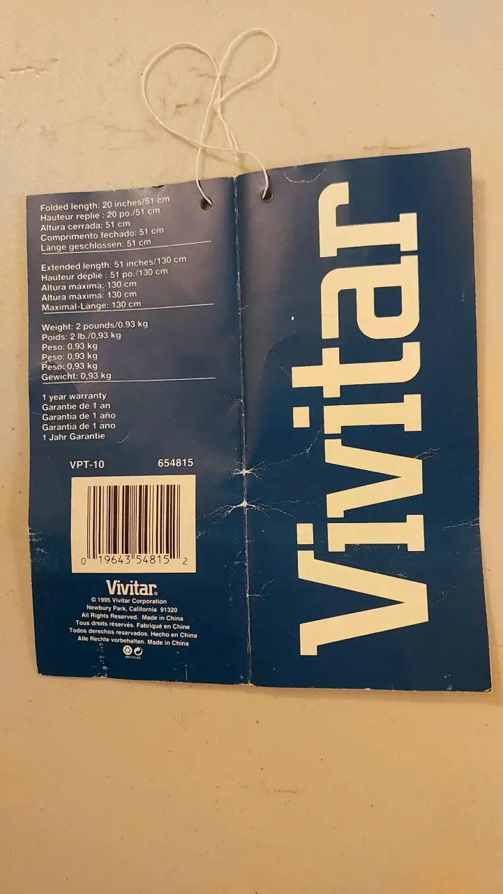 Trípode Vivitar VPT-10 para Fotografía