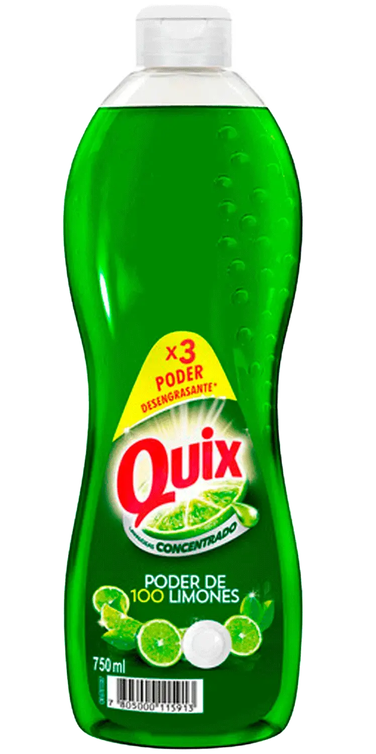 Detergente Quix Concentrado 750ml Poder Limón