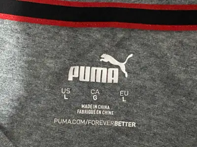 Polera gris Puma Ferrari con logo - miniatura 3