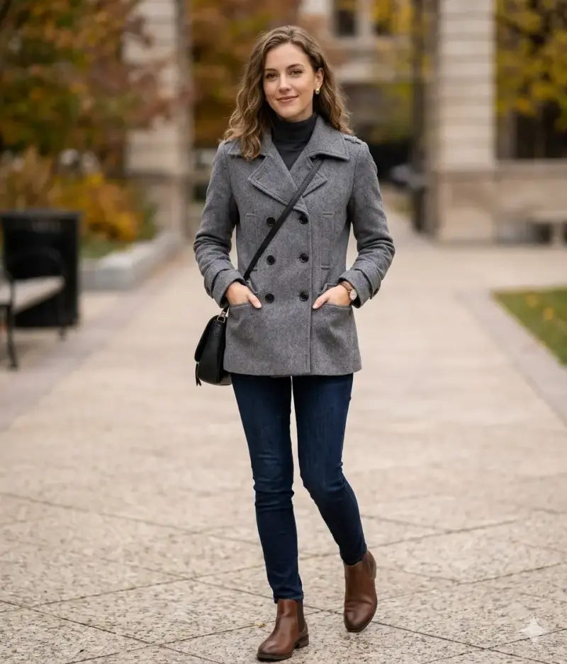 Abrigo gris de lana H&M para mujer - 2