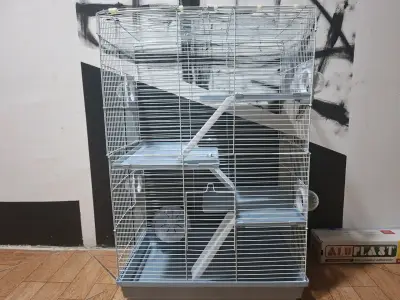 Jaula de 3 pisos con rueda y sustrato - miniatura 2