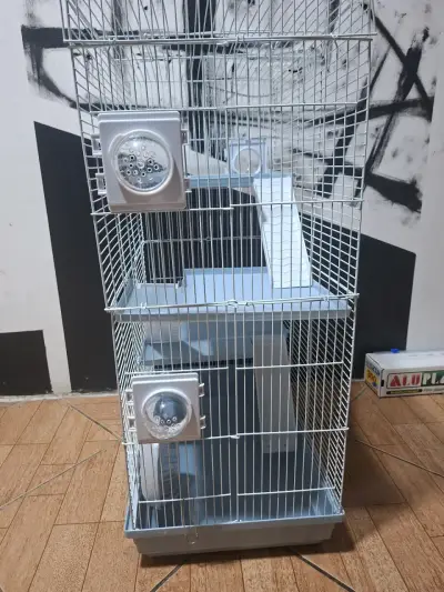 Jaula de 3 pisos con rueda y sustrato - miniatura 3