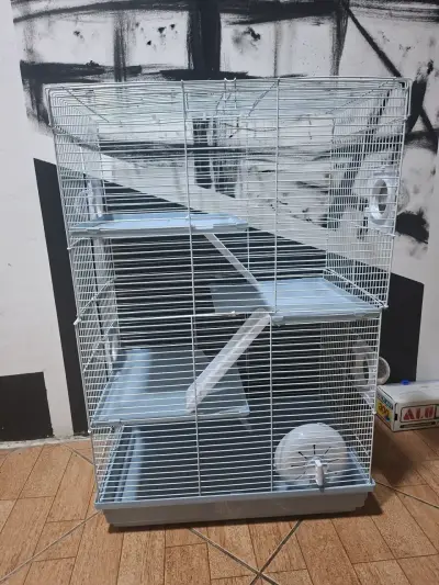 Jaula de 3 pisos con rueda y sustrato - miniatura 4
