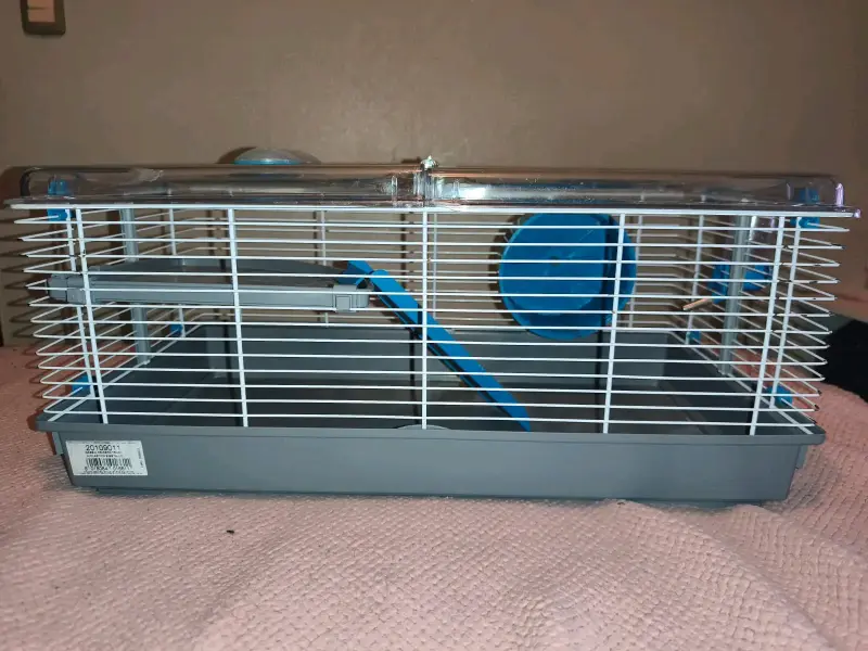 Jaula para hámster con accesorios azules - 1