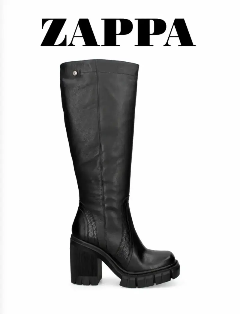 Botas negras de cuero para mujer Zappa - 1