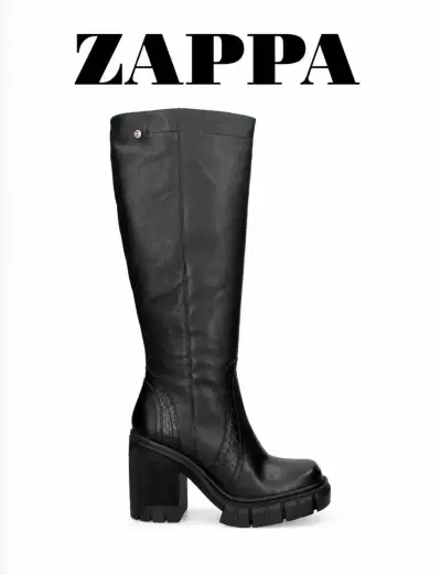 Botas negras de cuero para mujer Zappa - miniatura 1