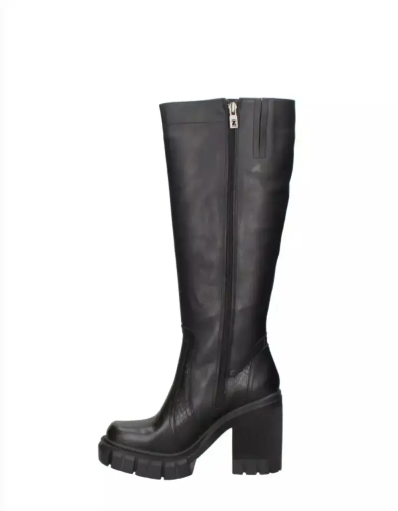 Botas negras de cuero para mujer Zappa - 3
