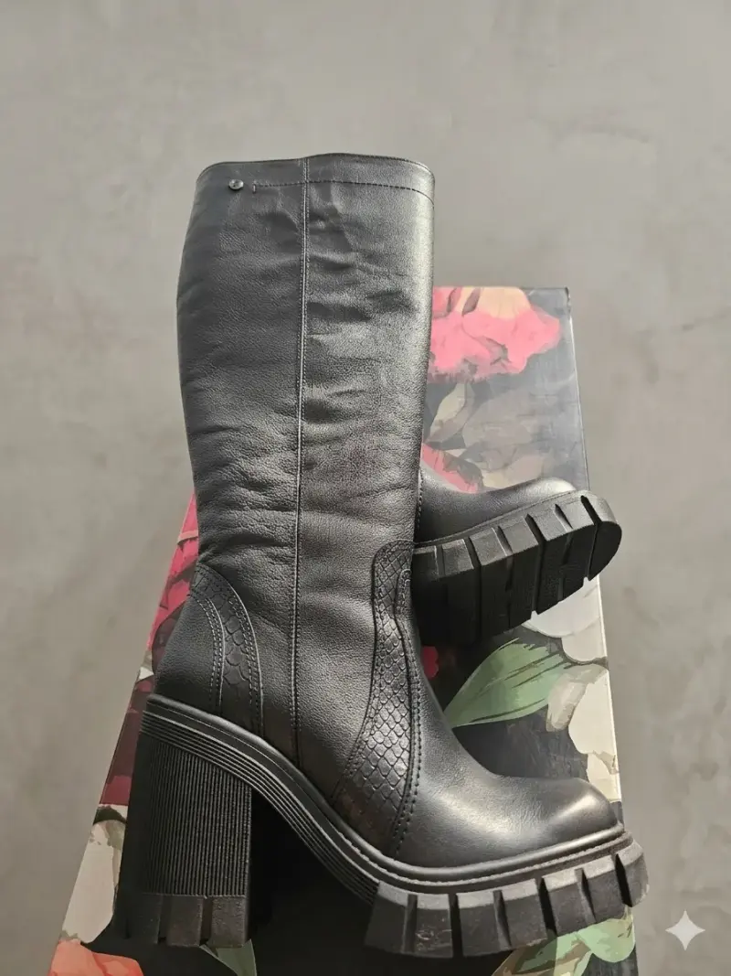Botas negras de cuero para mujer Zappa - 6